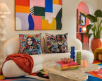 Graffiti Glamour Velvet Cushion - Diamonds