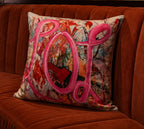 Abstract Velvet Cushion - Pop