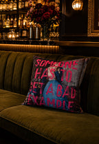 Slogan Velvet Cushion - Bad Example