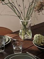 BROSTE Vase Ellen Clear White styled