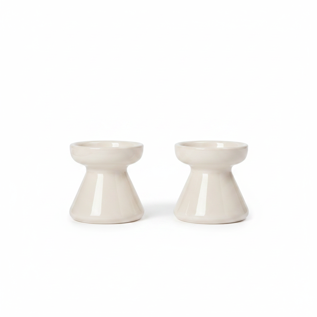 BROSTE Vase Solai Squat – Taupe Warm Grey Set/2