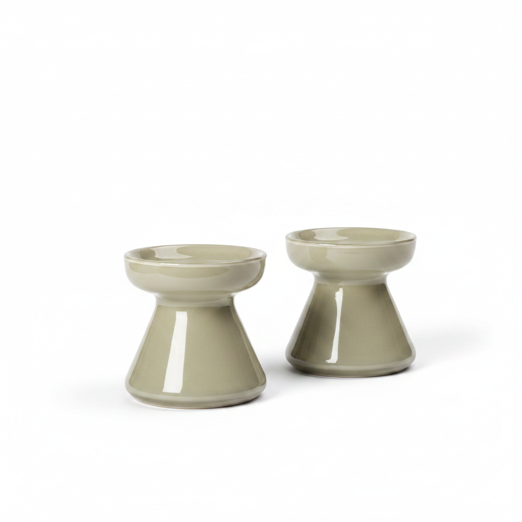 BROSTE Vase Solai Squat – Light Green Set/2