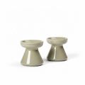 BROSTE Vase Solai Squat – Light Green Set/2