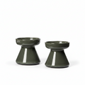BROSTE Vase Solai Squat – Dark Green Set/2
