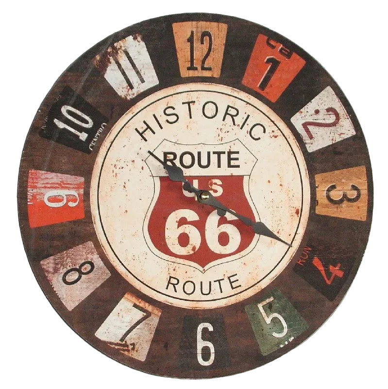 Route 66 Wall Clock