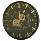 Antique Gold Wall Clock with Gears