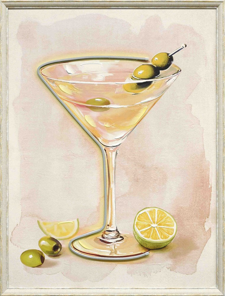 Martini LED Wall Art close up