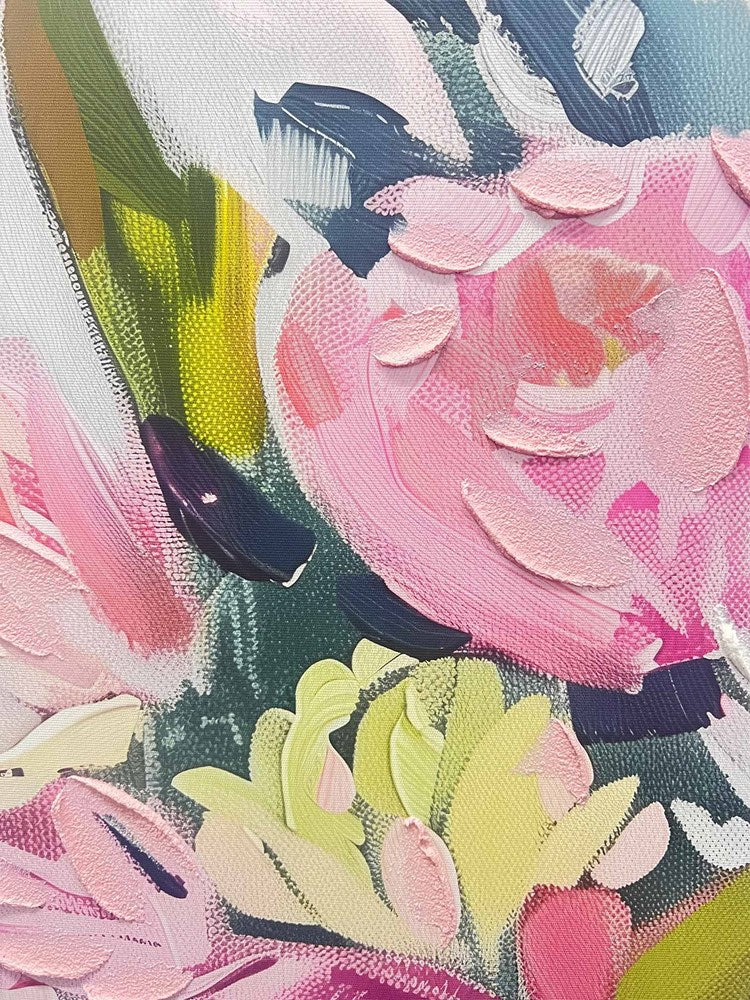 Flourish in Pink Wall Art detail
