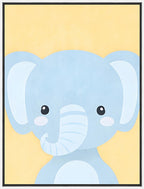 Blue Elephant Wall Art