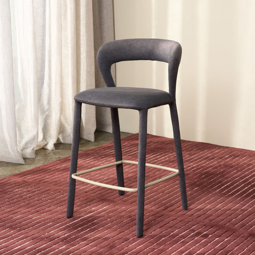 Beu Bar Stool - Steel Blue