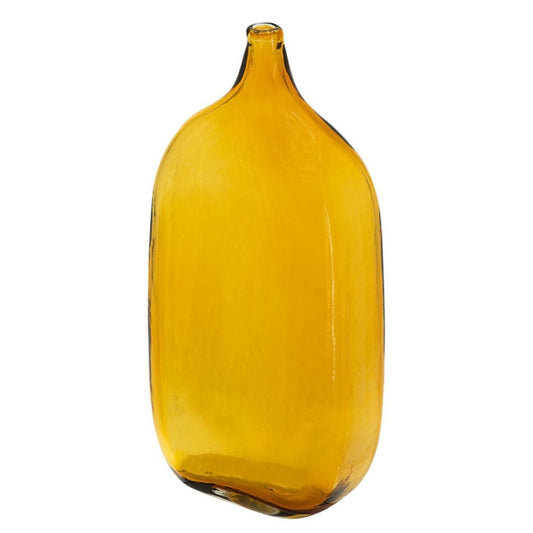 Handmade Glass Vase Ochre Tall