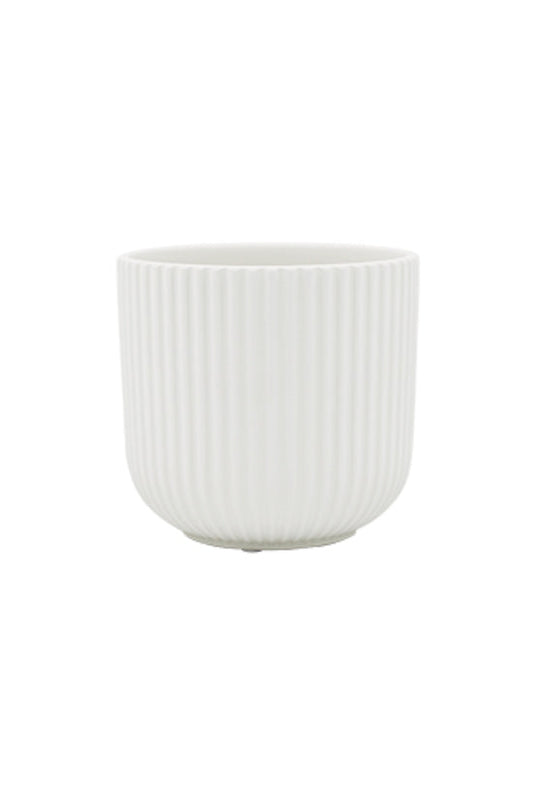 Ffloyd Ribbed Ceramic Planter