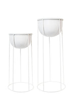 Ezra Planters on Stands Set/2 White