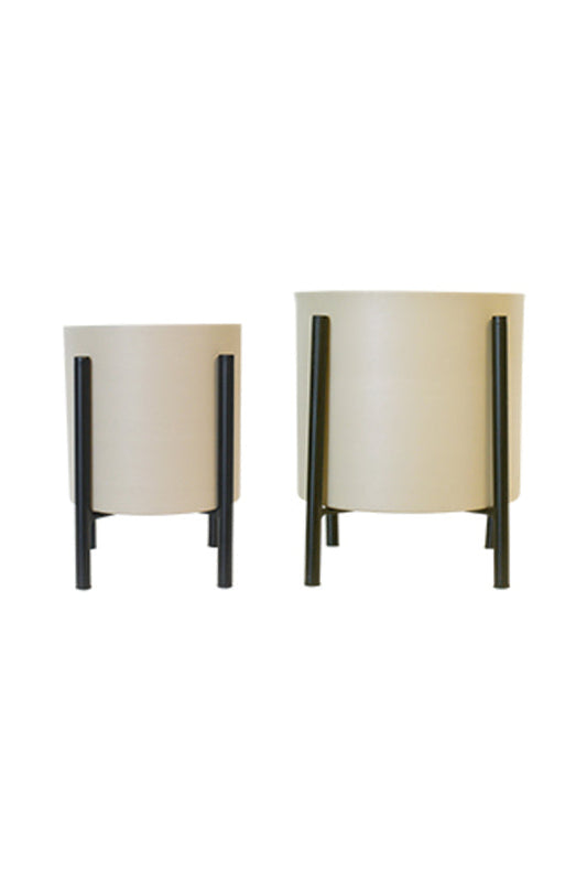 Malik Planters on Stands Set/2 Beige