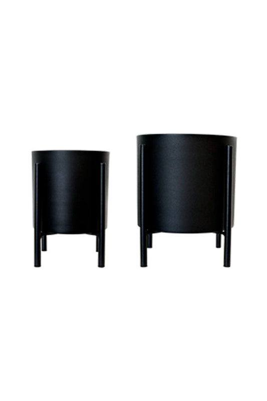 Malik Planters on Stands Set/2 Black