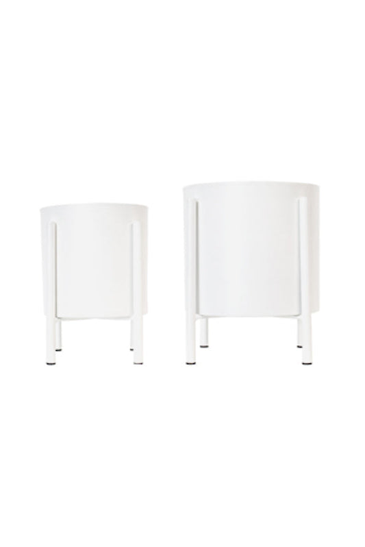 Malik Planters on Stands Set/2 White