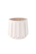 Fluted Speckle Ceramic Planter Medium