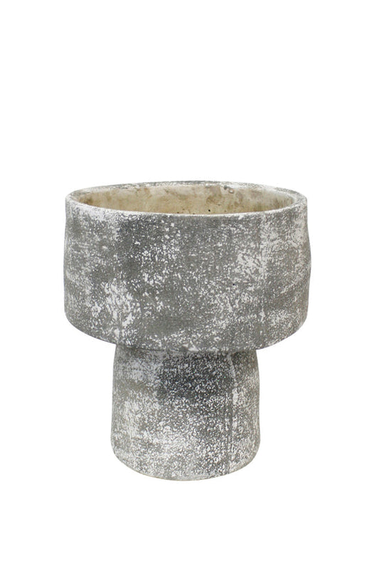Mushroom Planter Grey Wash Medium