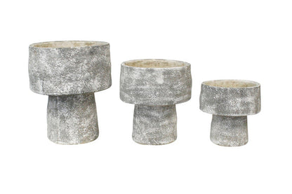 Mushroom Planter Grey Wash Medium