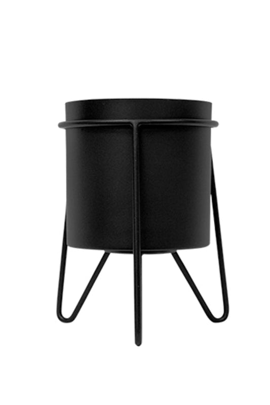 Luca Planter on Stand Black