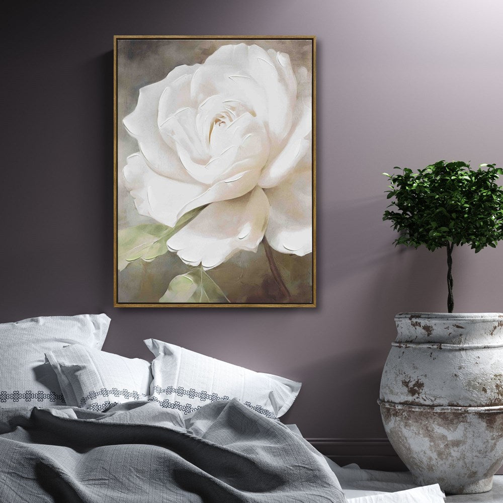 Gardenia Wall Art in bedroom