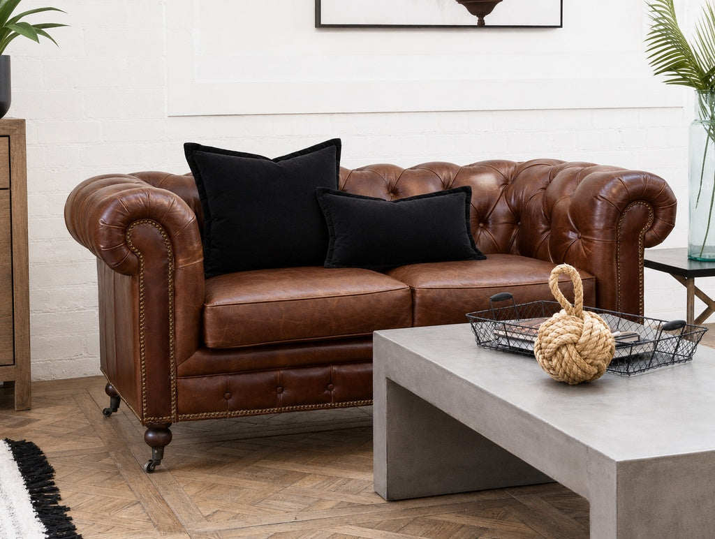 Snugg & Co Cotton Velvet Cushion - Black