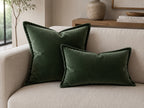 Snugg & Co Cotton Velvet Cushion - Green