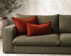 Snugg & Co Cotton Velvet Cushion - Burnt Terracotta