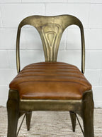 Mid Century Leather Barstool