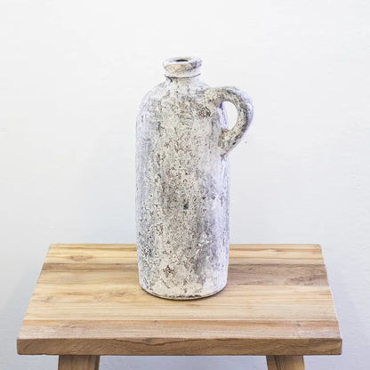Rustic Terracotta Jar - Weathered Stone Set/2