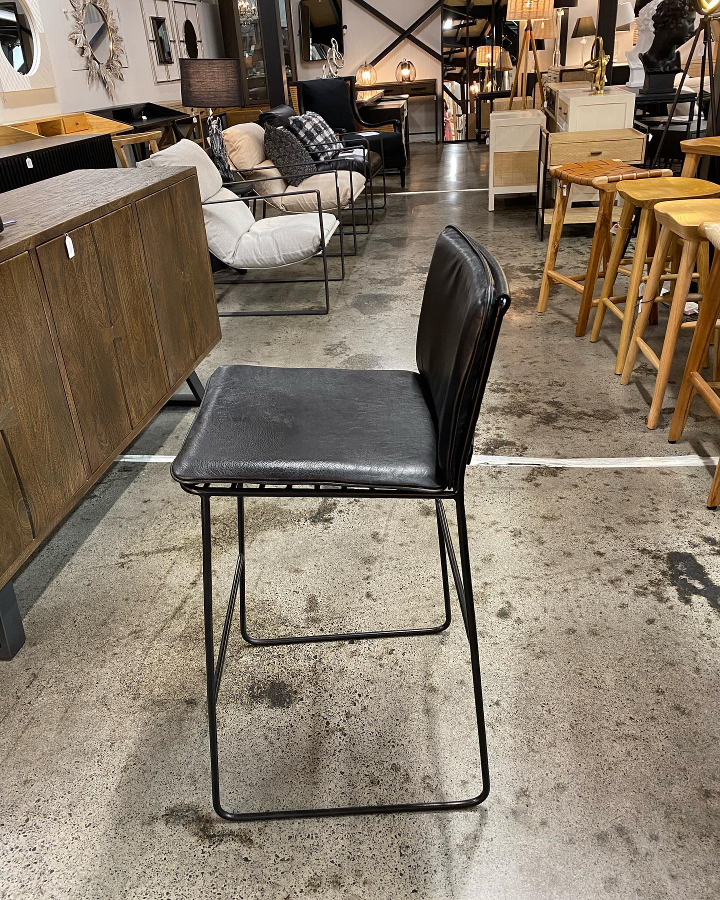 Jordi Barstool - Black Leather