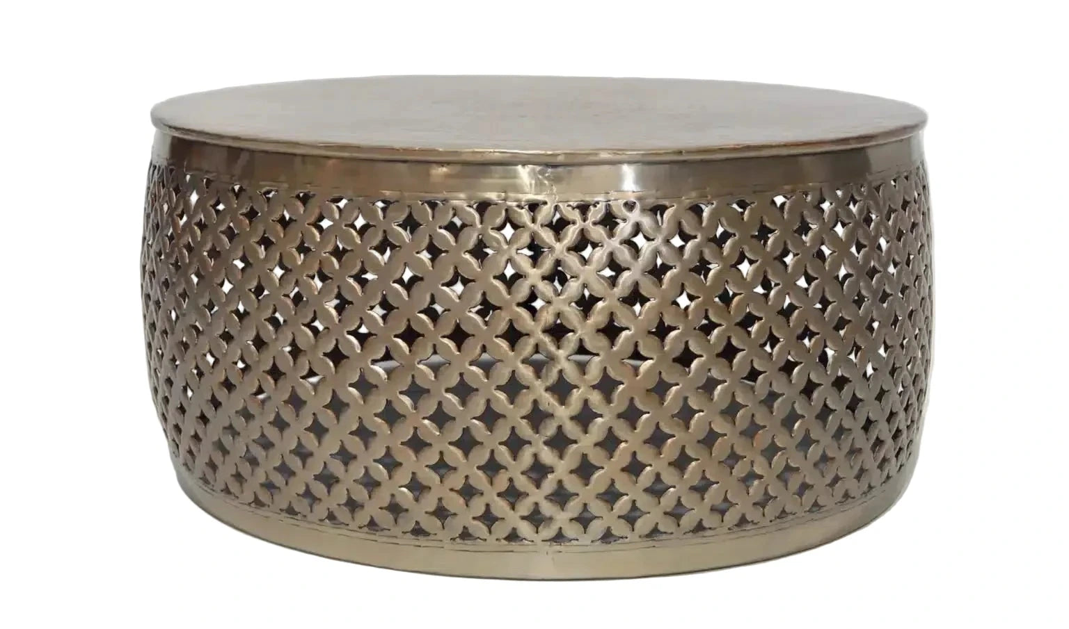 Aluminium Cutwork Round Coffee Table - 82cm