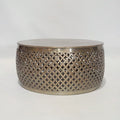 Aluminium Cutwork Round Coffee Table - 82cm