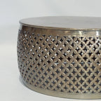 Aluminium Cutwork Round Coffee Table - 82cm