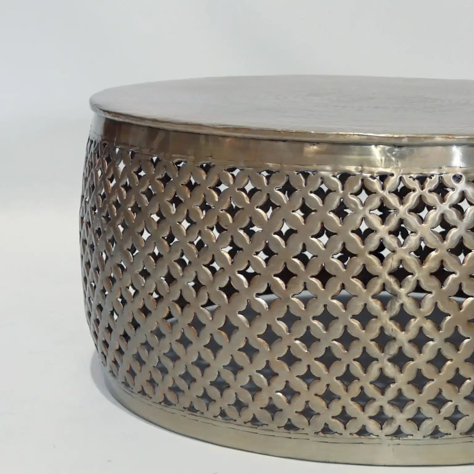 Aluminium Cutwork Round Coffee Table - 82cm