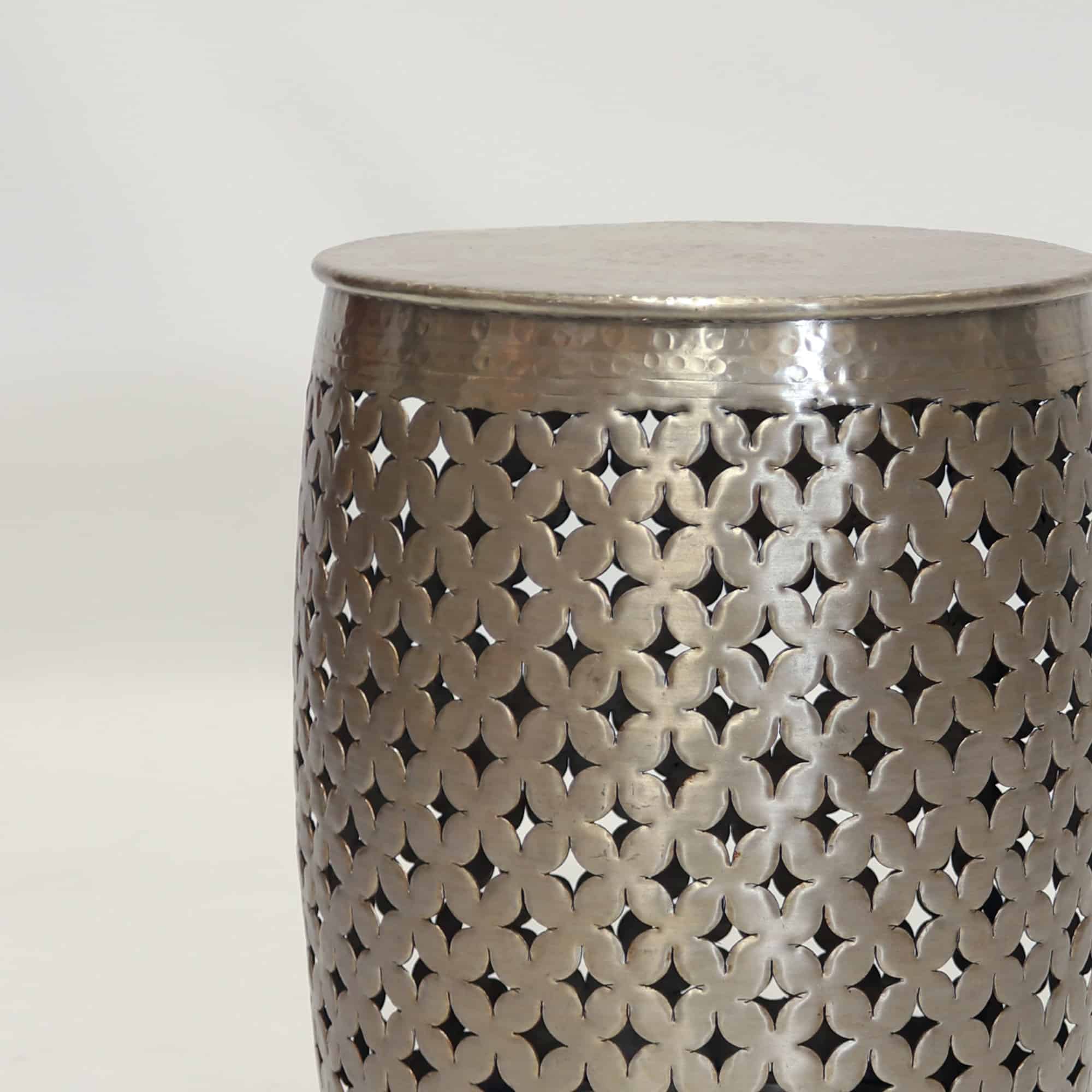 Aluminium Cutwork Table 40x40x48cm Champagne
