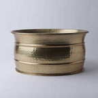 Aluminium Oval Planter Large Champagne