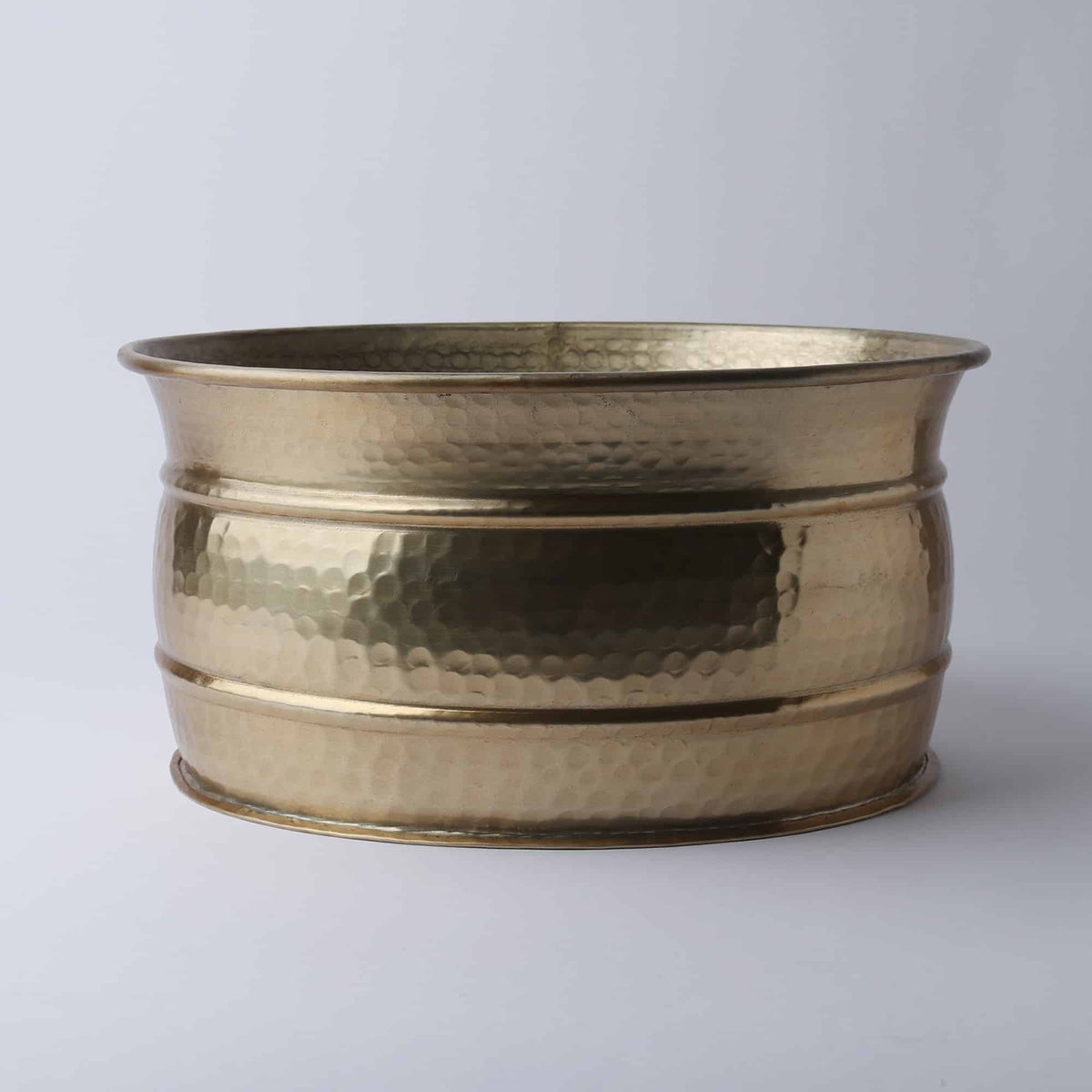 Aluminium Oval Planter Large Champagne