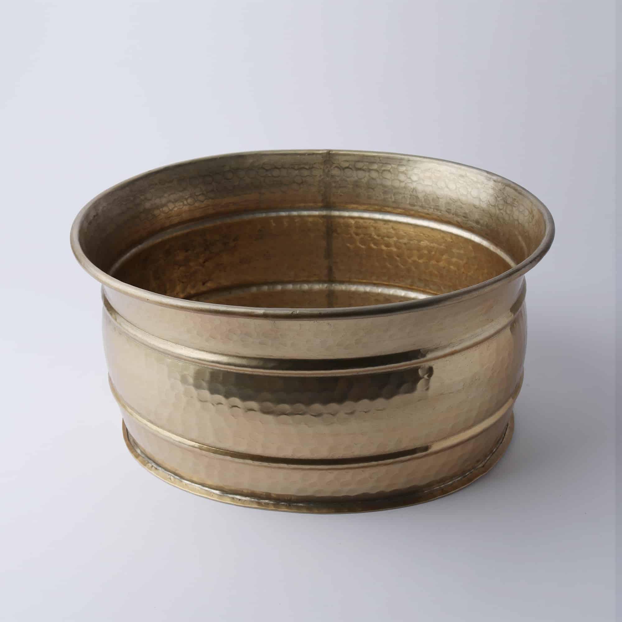 Aluminium Oval Planter Large Champagne