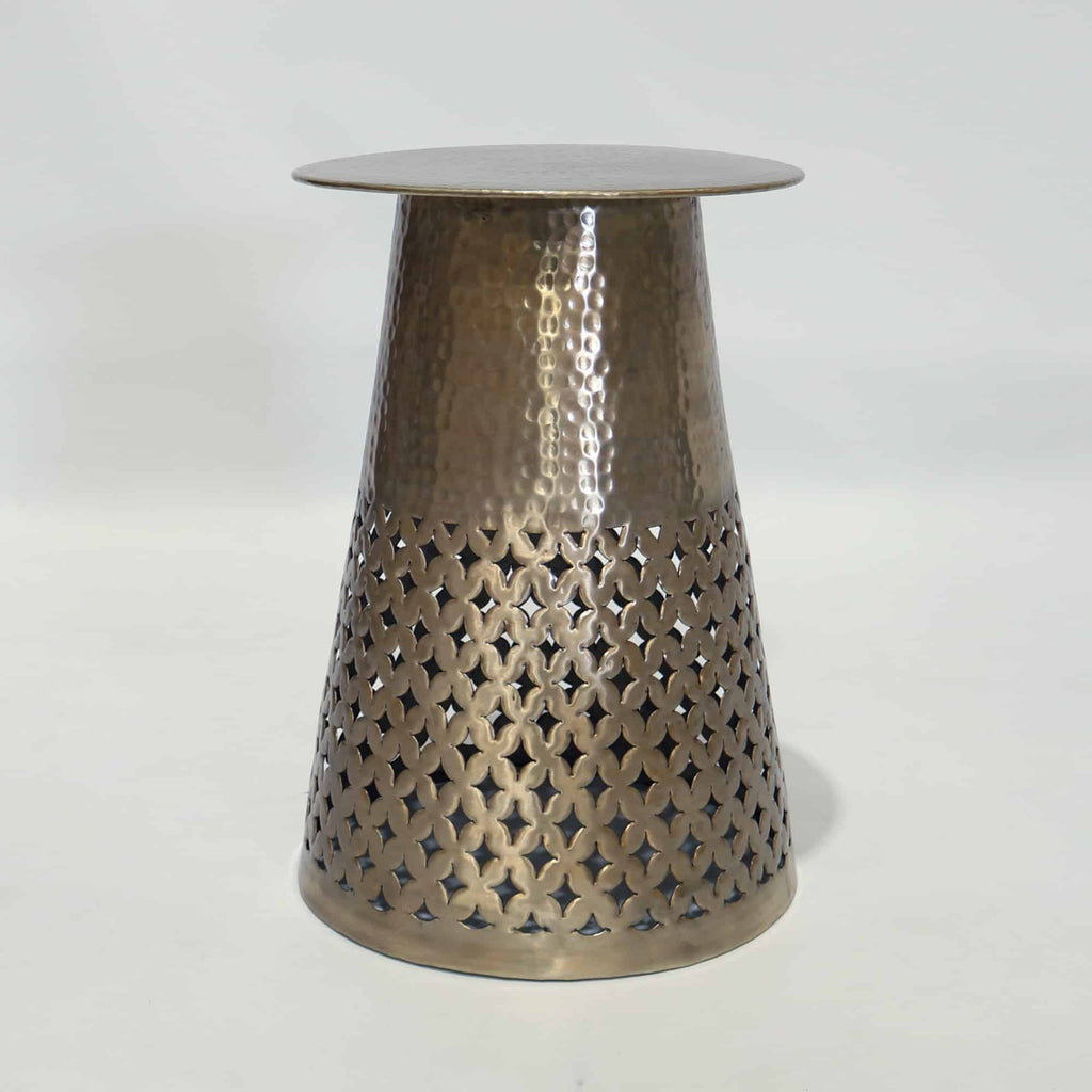 Aluminium Artistic Table 40x40x58cm Champagne