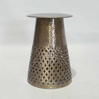 Aluminium Artistic Table 40x40x58cm Champagne