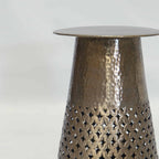 Aluminium Artistic Table 40x40x58cm Champagne