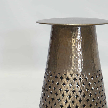 Aluminium Artistic Table 40x40x58cm Champagne