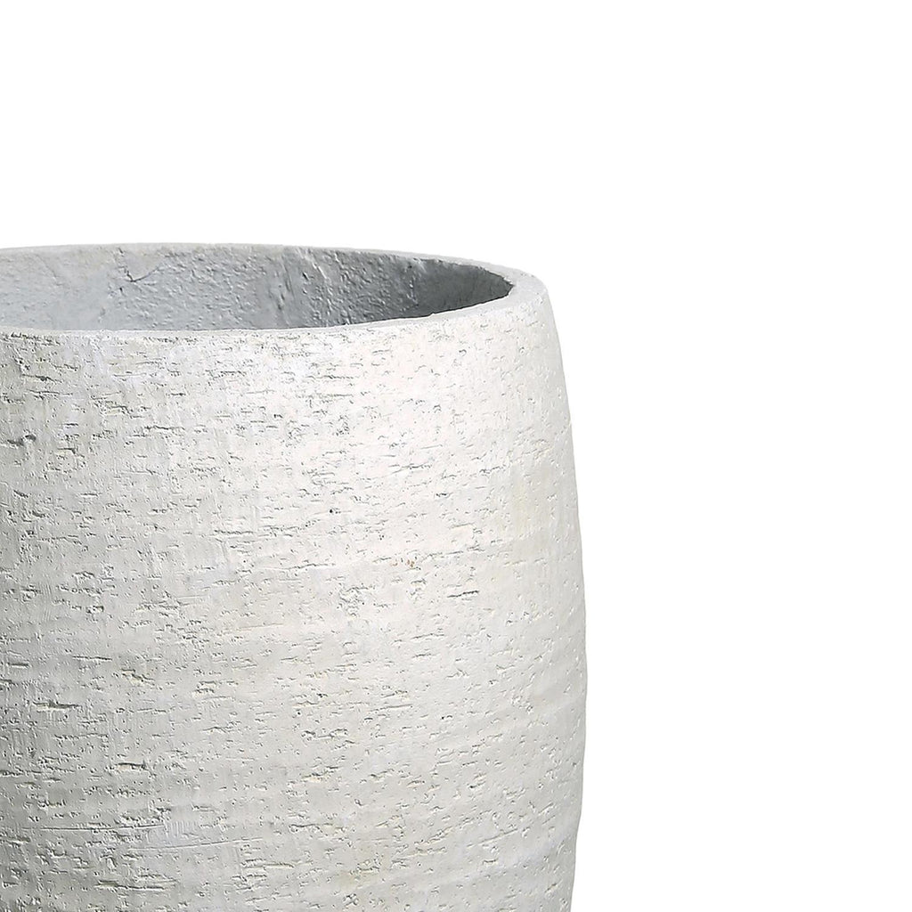 Capri Rustic Cement Planter 60cm - White