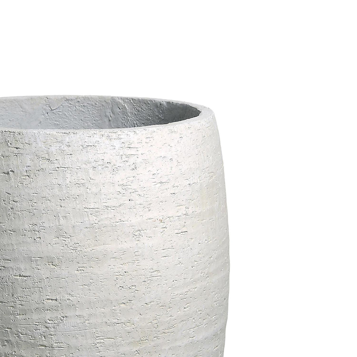 Capri Rustic Cement Planter 60cm - White