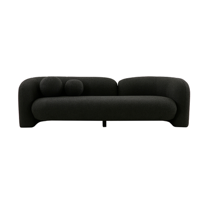 Bonita 3-Seater Sofa - Black Boucle