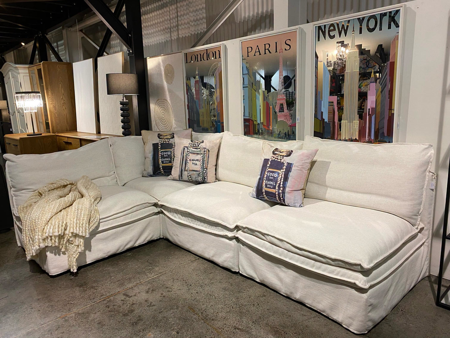 Omaha Sectional Slipcover Corner Sofa