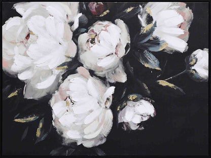 Peonies with Gold Foil Wall Art