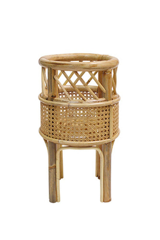 Kubu Rattan Planter Stand Small