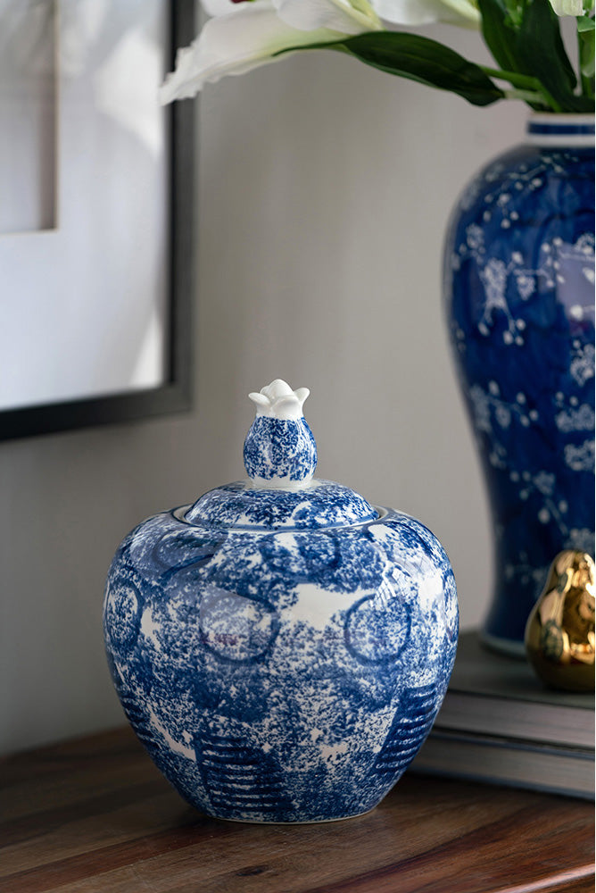Porcelain Ginger Jar with Lid II